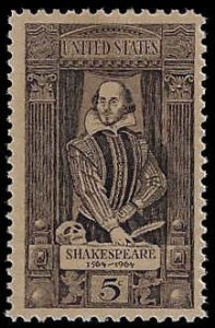 U.S. #1250 MNH; 5c William Shakespeare (1964) (2)