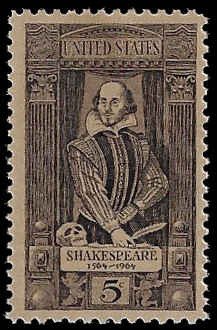 U.S. #1250 MNH; 5c William Shakespeare (1964) (2)