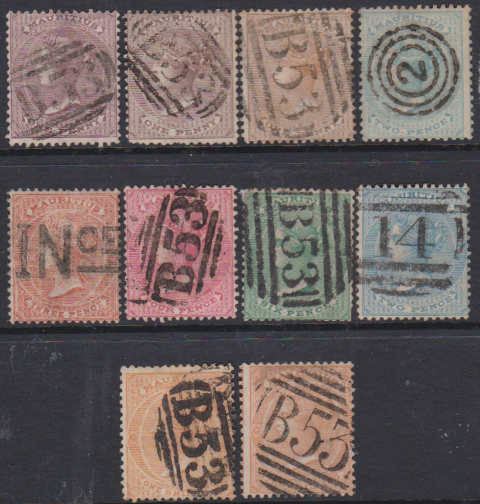 MAURITIUS 1863 USED SET CAT 