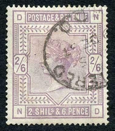 SG178 2/6 Lilac (ND) White Paper Used cat 160