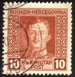 1917, Bosnia 10h, Used, Sc 108