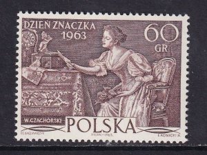 Poland  #1174  MNH  1963  stamp day  '' love letter''