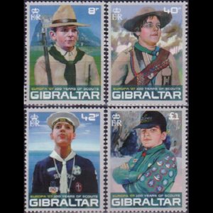 GIBRALTAR 2007 - Scott# 1080-3 Europa-Scouts Set of 4 NH