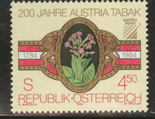 Austria Scott 1269 MNH** 1984 tobacco monopoly stamp