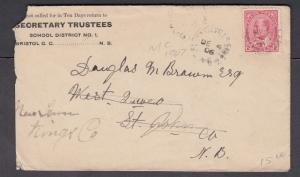 NEW BRUNSWICK SPLIT RING TOWN CANCEL COVER FLORENCEVILLE