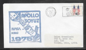 #1509 Cover Apollo Soyuz Lift Off 7-15-75 Kennedy Space Center FL. (my3402)