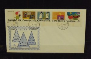 15170   CANADA   FDC # 523ap      Strip of Five Includes Error     CV$ 10.50