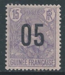 French Guinea #57 MH 15c Navigation & Commerce Issue Surcharged