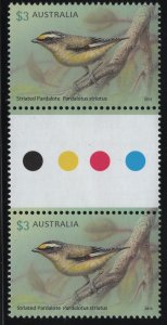 Australia 2013 MNH Sc 3925 $3 Striated pardalote Gutter