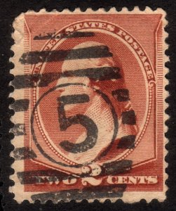 1883, US 2c, Washington, Used, Sc 210