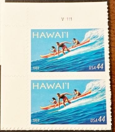 US # 4415 Hawaii Statehood pair w/ plate # 44c 2009 Mint NH