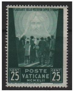 Vatican 1942 - Scott 77 MH - 25c, Jesus & people 