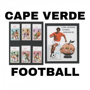 Thematic Stamps - Cape Verde - Football - Choose from dropdown menu