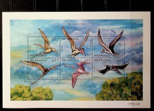 NICARAGUA Sc 2277-8 NH 2MINISHEETS OF 1999 - DINOSAURS - (CT5)