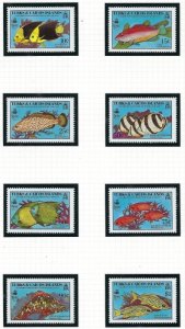 Turks and Caicos 836-43 MNH 1990 Fish (ak5487)