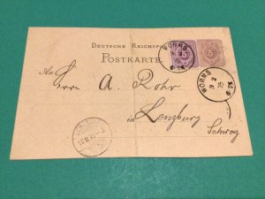 Germany Worms 1875 uprated postal card to Switzerland A14944