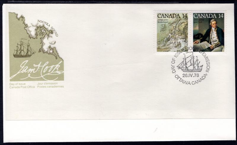 Canada 764a Captain Cook Canada Post U/A FDC