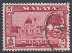 Malaya Malacca Scott 59 - SG53, 1960 Malacca Tree 5c used