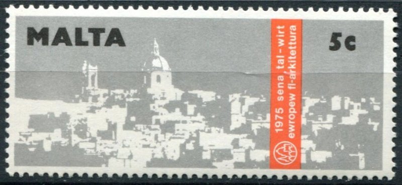Malta Sc#499 MNH, 5c gray, red & blk, European Architectural Heritage Year (1...