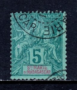 Ste. Marie de Madagascar - Scott #4 - Used - Perf crease - SCV $11