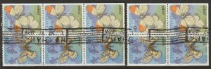 Japan 1987 Sc 1699d booklet pane used separated wrinkling