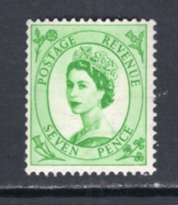 GB 1955 QE Definitive 7p St Edwards Crown Watermark MNH #326