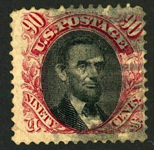 U.S. #122 USED CORNER THIN