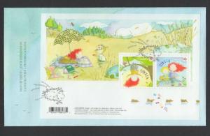 STELLA = book & cartoon character = SS of 2 stamps FDC, OFDC, Canada 2013