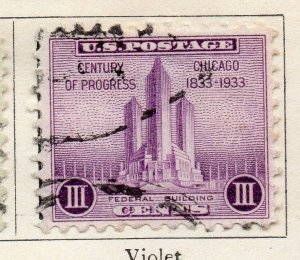 United States 1933 Early Issue Fine Used 3c. 134456