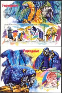 Guinea Bissau 2015 Birds Parrots sheet + S/S MNH