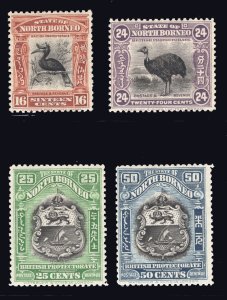 MOMEN: NORTH BORNEO SG #286,288-290 MINT OG H £184 LOT #67227*