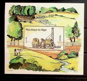 NIGER Sc 488 NH SOUVENIR SHEET OF 1980 - TRAIN