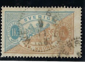 Sweden SC O25 Used F-VF hr...Nice!