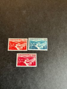 Stamps Saar Scott #C9-11 hinged