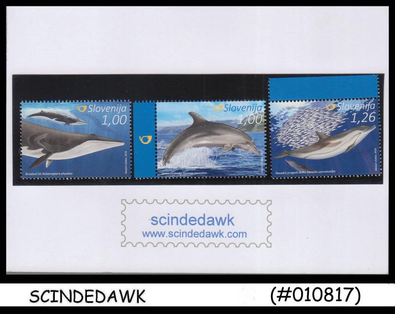 SLOVENIA - 2016 DOLPHINE & WHALES / MARINE LIFE / FISH - 3V - MINT NH