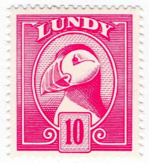 (I.B-JA) Cinderella Collection : Lundy Puffin 10p (colour trial)