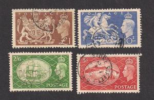 GREAT BRITAIN SC# 286-9 VF U 1951