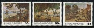 Singapore 254-6 MNH Art, Horse, Boat, Cars, Architecture