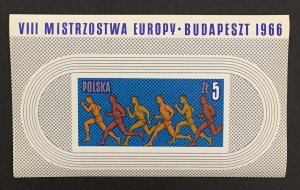 Poland 1966 #1422 S/S, European Athletic Championships, MNH.