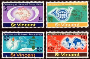 St.Vincent 1974 Sc#375/378 UPU CENTENARY Set (4) MNH