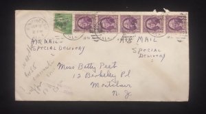 C) 1936. UNITED STATES. INTERNAL AIRMAIL. MULTIPLE GEORGE WASHINGTON STAMPS. XF