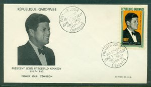 Gabon 1964 JFK Kennedy FDC