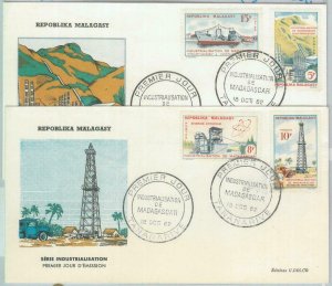 81126 - MADAGASCAR - POSTAL HISTORY -  2 FDC COVERS 1962 - Petrol ATOMIC ENERGY