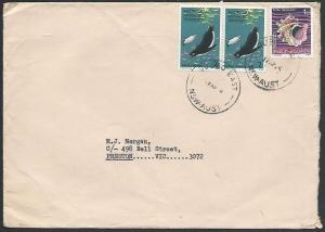 COCOS AUSTRALIA ANTARCTIC 1964 combination franking cover used in Oz.......11632