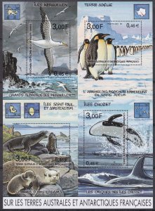 TAAF / FSAT, Wildlife on French Southern and Antarctic Territories MNH / 2001