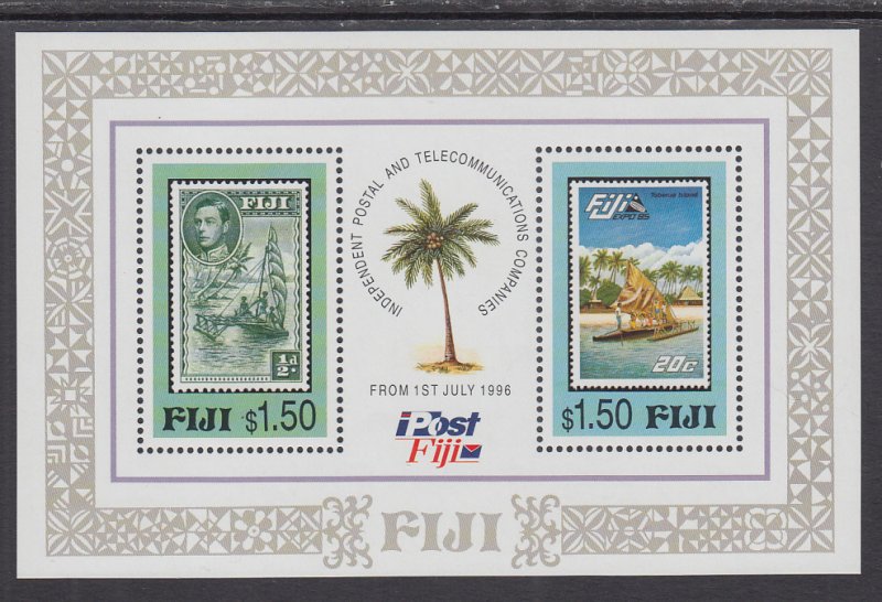 Fiji 771 Stamp on Stamp Souvenir Sheet MNH VF