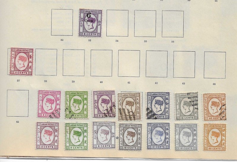 LABUAN Mint & used QV to 1904 on old - 40235