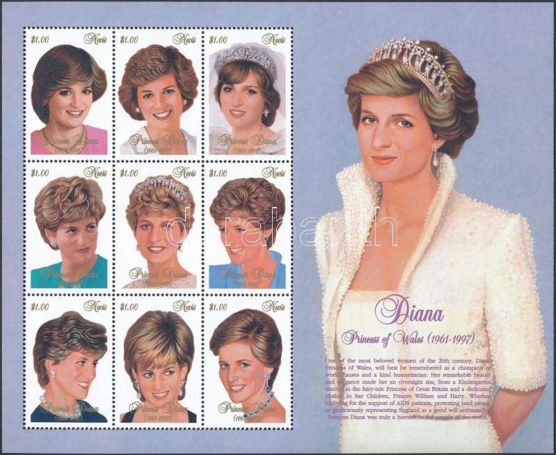 Nevis stamp Princess Diana minisheet 1997 MNH Mi 1158-1166 WS234297
