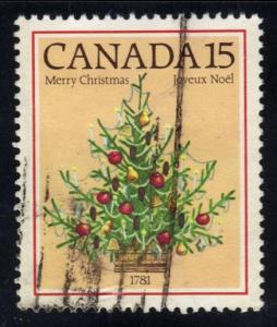 Canada #900 Christmas Tree of 1781, used (0.25)