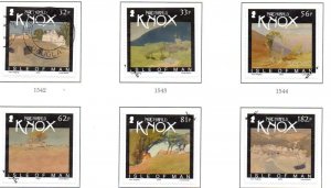 Isle of Man Sc 1334-1339 2009 Knox Paintings stamp set used
